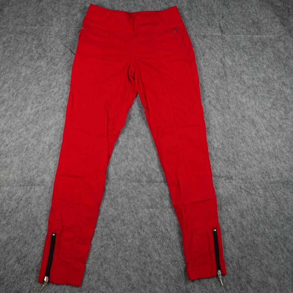 Anatomie Pant Women Medium Atomic Red Winter Allie Skinny Leg Zip Ankle Travel